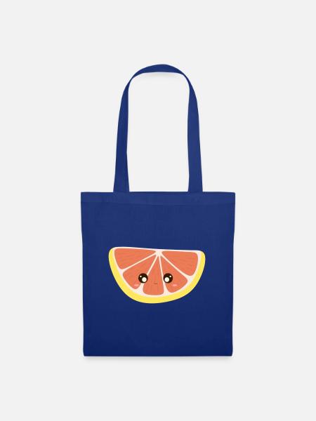 Kawaii Grapefruit - Stoffbeutel - Royalblau