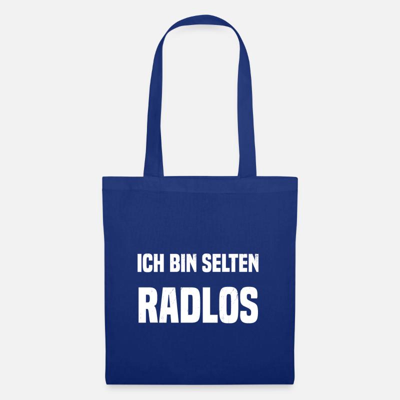 Ich bin selten Radlos - Stoffbeutel - Royalblau
