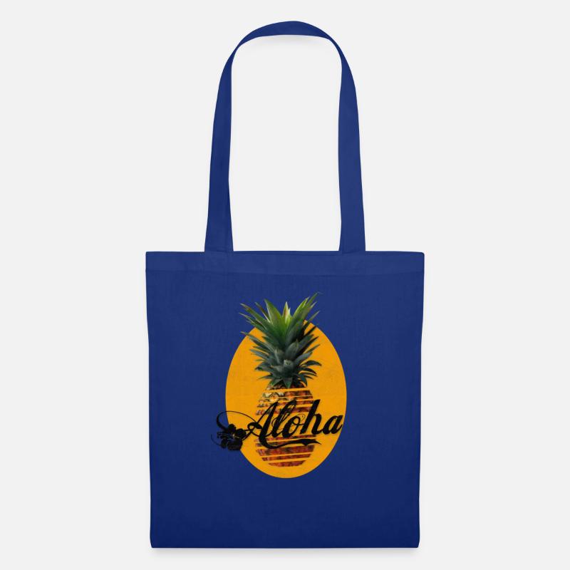 Hawaii Ananas - Stoffbeutel - Royalblau
