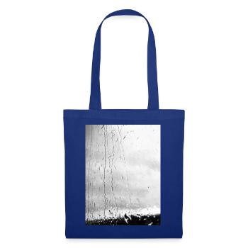 Regen auf Glas Monochrom - Stoffbeutel - Royalblau - Vorne