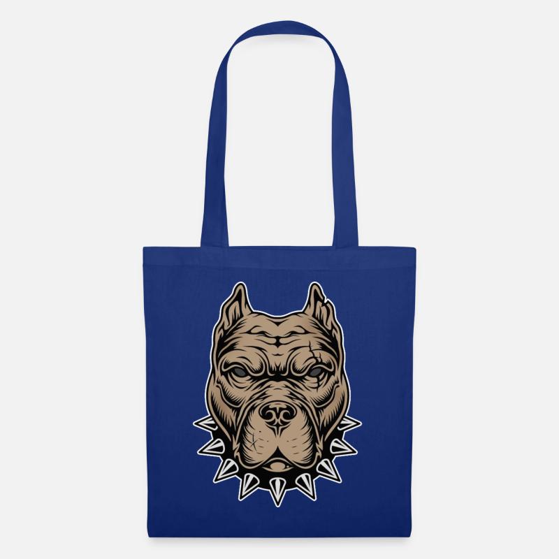 Aggressiver Hund - Stoffbeutel - Royalblau