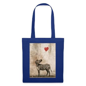 Banksy Zebra - Stoffbeutel - Royalblau - Vorne