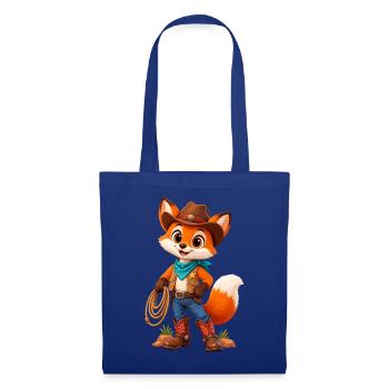 Fuchs Cowboy Lasso - Stoffbeutel - Royalblau - Vorne