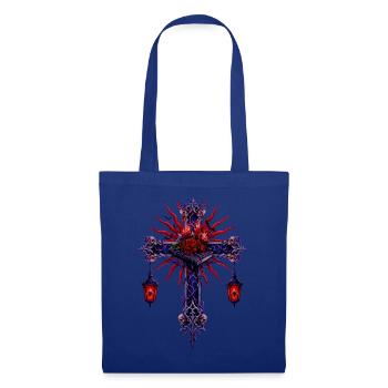 Dunkles Rosenkreuz-Laterne - Stoffbeutel - Royalblau - Vorne