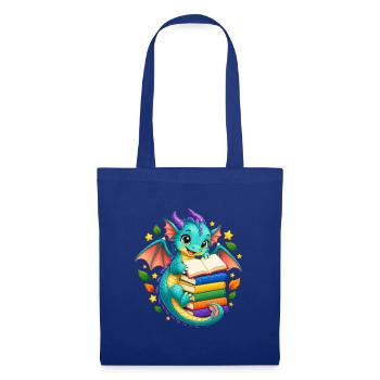 Buchlesender Drachenzauber - Stoffbeutel - Royalblau - Vorne