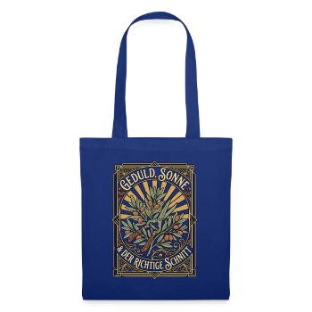Olivenbaum Schnitt - Stoffbeutel - Royalblau - Vorne