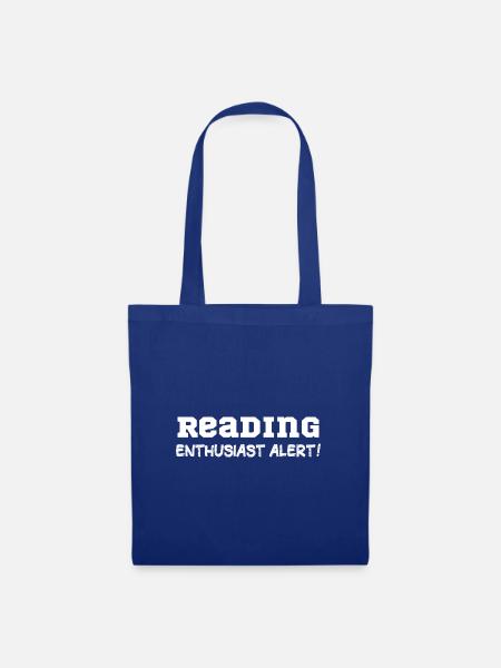 Reading enthusiast alert! - Stoffbeutel - Royalblau