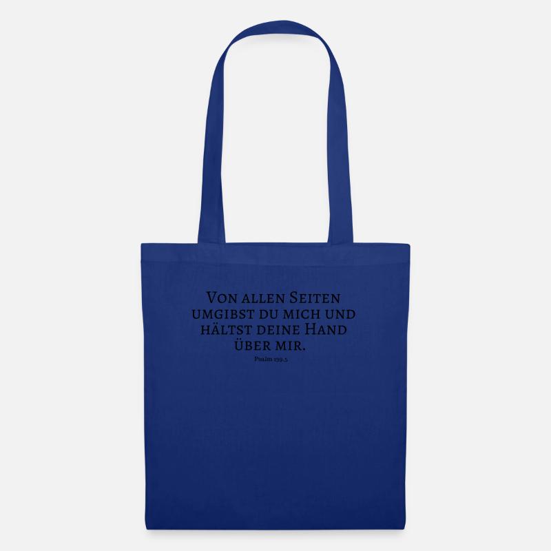 Gott, Jesus, Bibelvers, Christus, Liebe, Hoffnung - Stoffbeutel - Royalblau