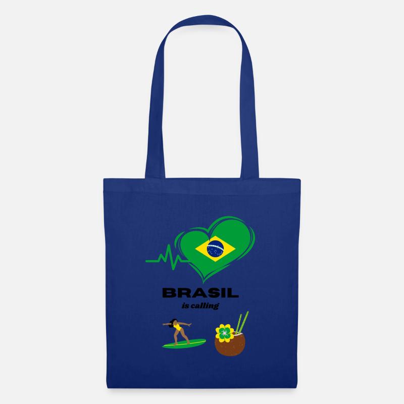 Brasil is calling! - Stoffbeutel - Royalblau