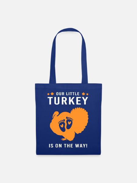 Thanksgiving Gender Reveal Werdende Mutter - Stoffbeutel - Royalblau