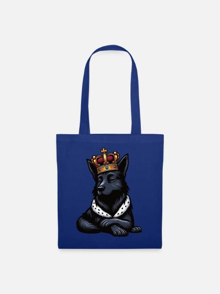 Schwarzer Schäferhund Schäferhundbesitzer - Stoffbeutel - Royalblau