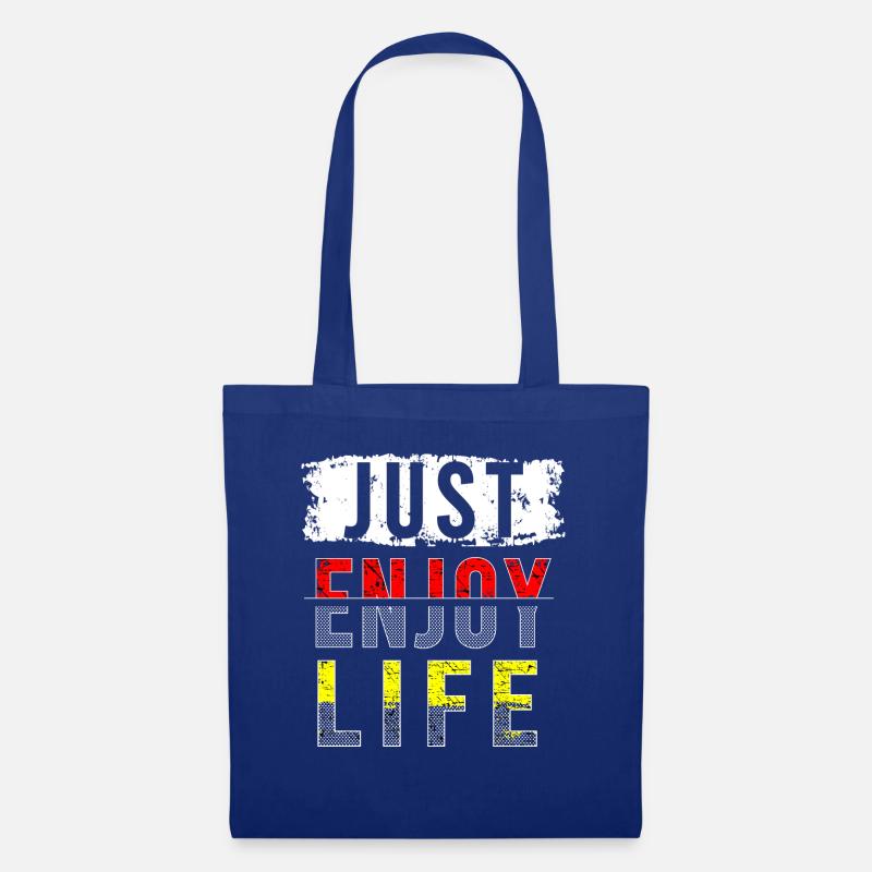 Profitez simplement de la vie - Sac en tissu - bleu royal