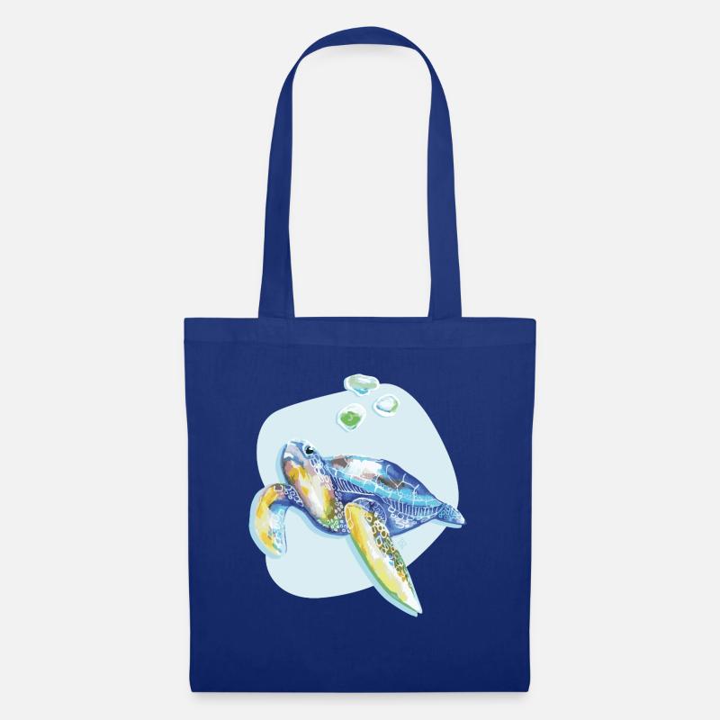 Turtle 02 - Stoffbeutel - Royalblau
