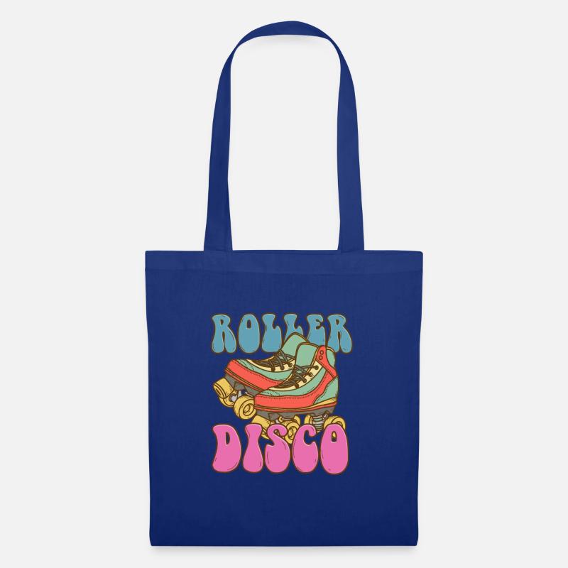 Rollschuhe Roller Disco Skater Retro Geschenk - Stoffbeutel - Royalblau