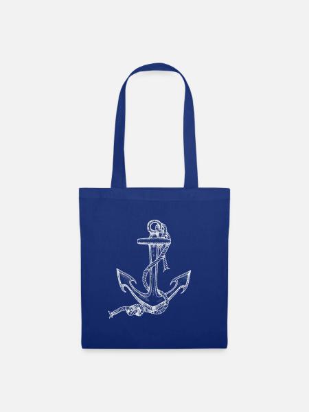 nautic anchor - Stoffbeutel - Royalblau