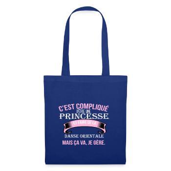 Danse orientale - Sac en tissu - bleu royal - Devant