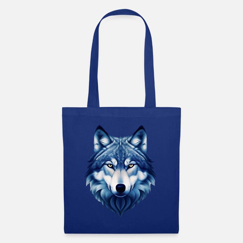 Wolf - Stoffbeutel - Royalblau