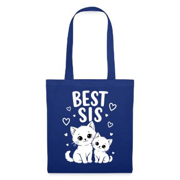 Meilleures sœurs Chats Meilleures Sœurs Chat - Sac en tissu - bleu royal - Devant