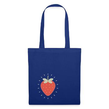 Illustration de fraise radieuse - Sac en tissu - bleu royal - Devant