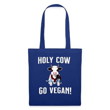 Holy cow - süße Kuh - Stoffbeutel - Royalblau - Vorne