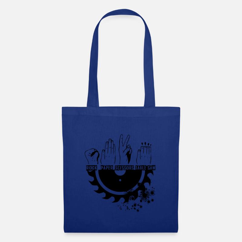 Schere Stein Papier Kreissäge Heimwerker Geschenk - Stoffbeutel - Royalblau
