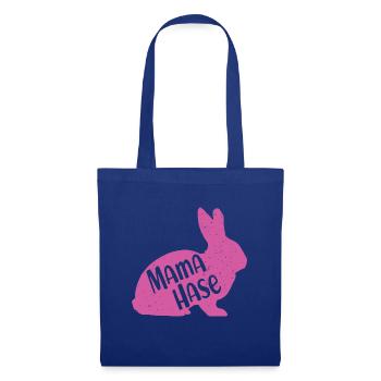 Mama Hase Frohe Ostern Hasenmama Osterhase Mutter - Stoffbeutel - Royalblau - Vorne