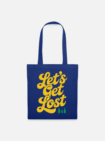 Abenteuer - Let's Get Lost - Stoffbeutel - Royalblau