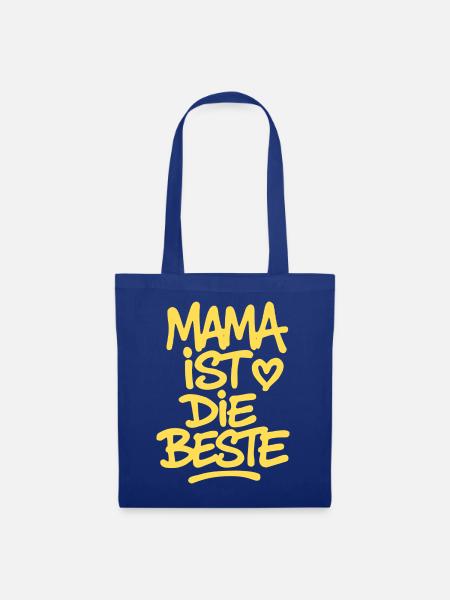 mama_ist_die_beste_gelb - Stoffbeutel - Royalblau