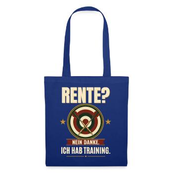 Rentner Dartspieler Retro Emblem Ruhestand Darts - Stoffbeutel - Royalblau - Vorne