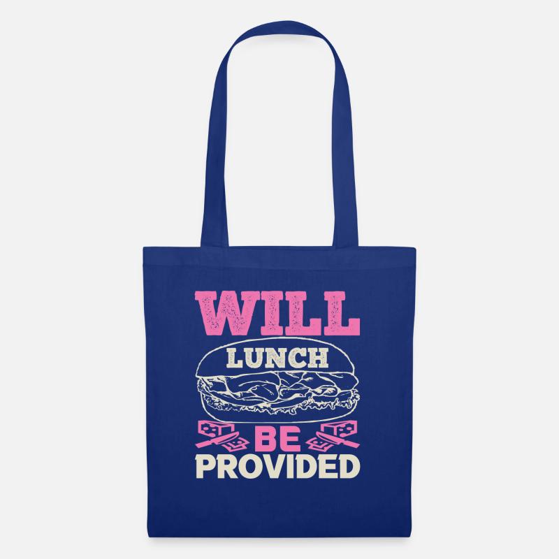 WILL LUNCH BE PROVIDED DOG - Tote Bag - royal blue