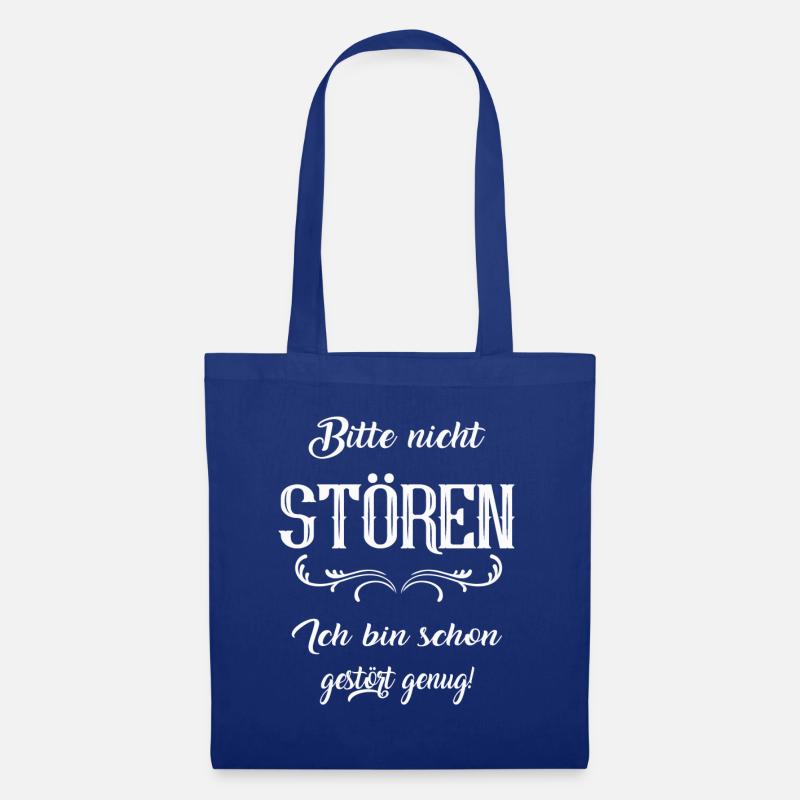 Bitte nicht stören - Stoffbeutel - Royalblau