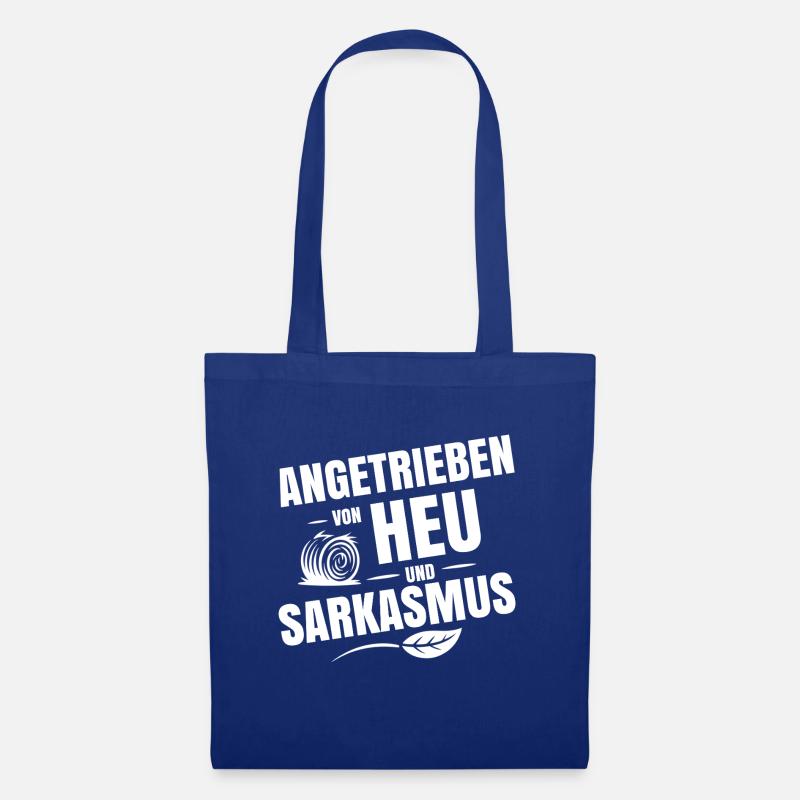 Angetrieben von Heu und Sarkasmus - Stoffbeutel - Royalblau