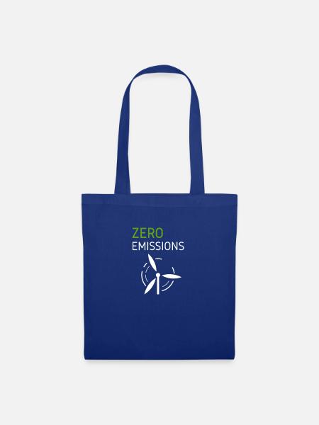 Zero Emissions Windkraft Wind - Stoffbeutel - Royalblau