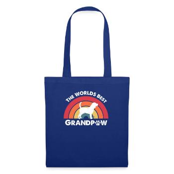 Retro Best Grandpaw Opa Beagle Hunde Geschenk - Stoffbeutel - Royalblau - Vorne