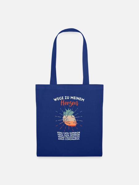 Vintage Wege Herz Ärzte Krankenschwester Geschenk - Stoffbeutel - Royalblau