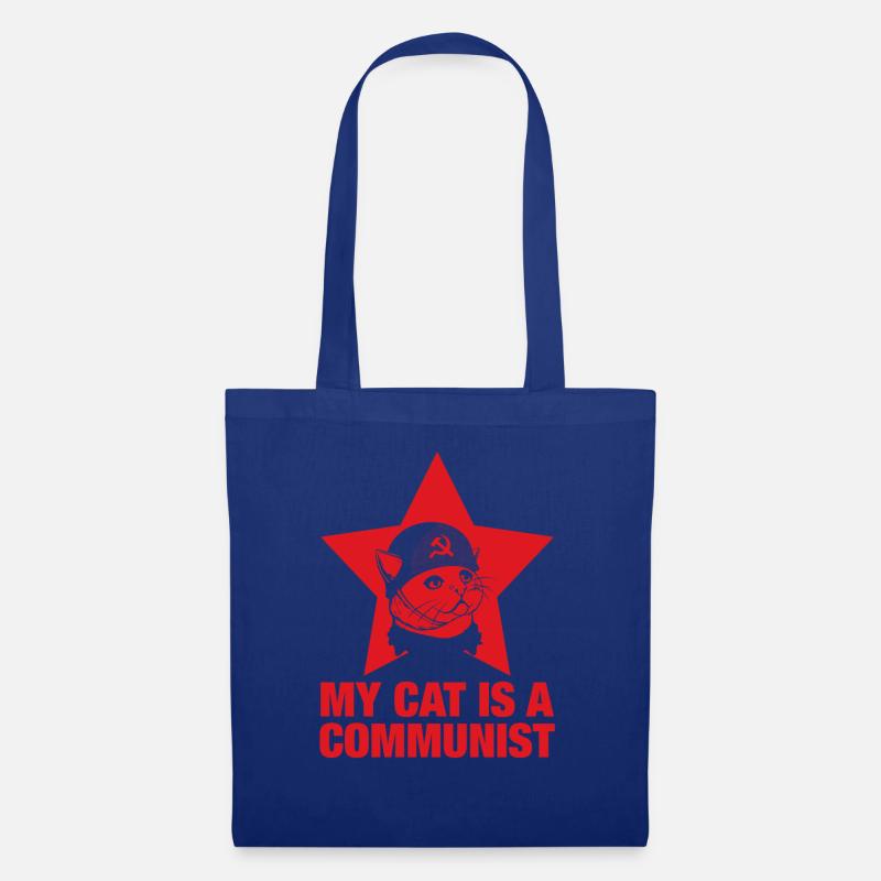 Meine Katze Ist Ein Kommunist - Stoffbeutel - Royalblau