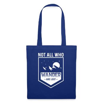 Compass Hiking Not All Those Who Wander are Lost - Tote Bag - royal blue - Front