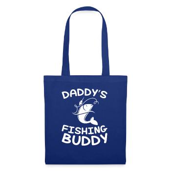 Daddy's Fishing Buddy - Kinderfischer - Stoffbeutel - Royalblau - Vorne