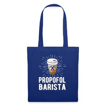 Propofol Barista - Laryngoskop Narkose Anästhesie - Stoffbeutel - Royalblau - Vorne