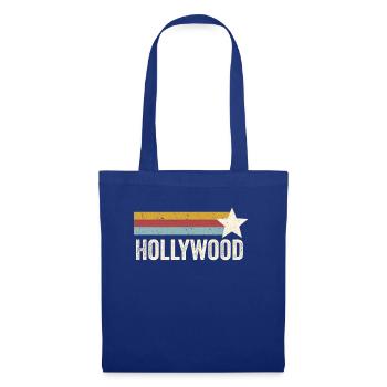 USA City Star Années Rétro - Vintage Hollywood - Sac en tissu - bleu royal - Devant