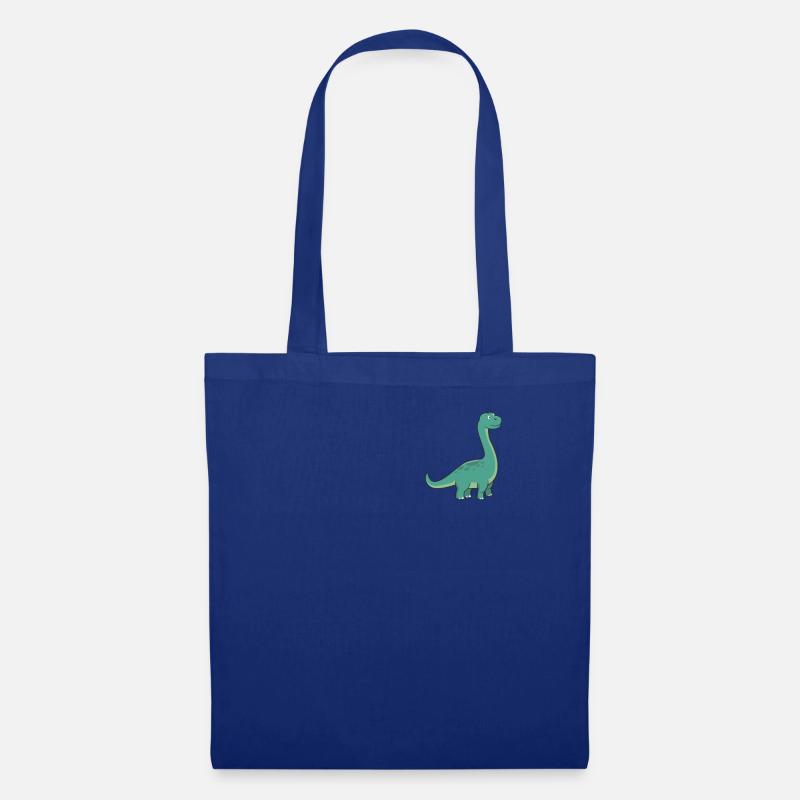 Abzeichen - Niedlicher Dinosaurier Brontosaurus - Stoffbeutel - Royalblau