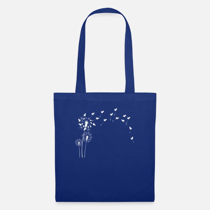 Tierblume - Löwenzahnkatze - Stoffbeutel - Royalblau