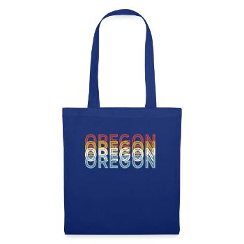 US 70er Retro State Vintage Oregon - Stoffbeutel - Royalblau - Vorne