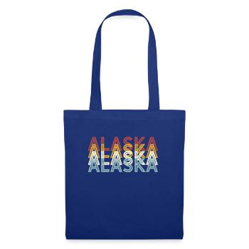 US 70er Retro State Vintage Alaska - Stoffbeutel - Royalblau - Vorne
