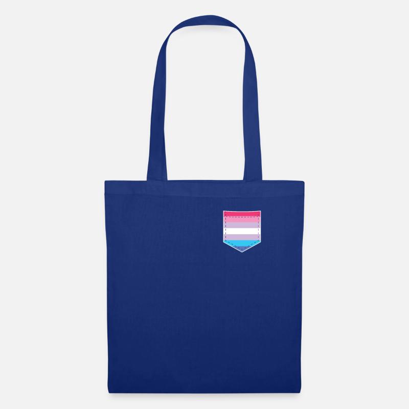 LGBTQ Bigender Pride Flagge Tasche - Stoffbeutel - Royalblau