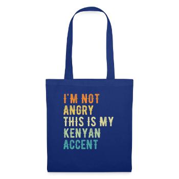 Je ne suis pas méchant, mon accent kenyan - Sac en tissu - bleu royal - Devant