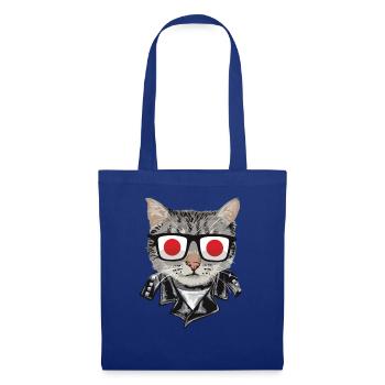 Cat Sunglasses with Japanese Flag - Tote Bag - royal blue - Front