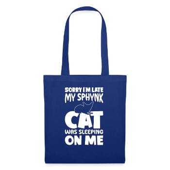 Désolé je suis trop tard - Sphynx Cat - Sac en tissu - bleu royal - Devant
