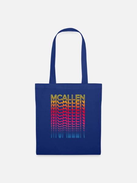 Retro Nostalgisch USA Stadt - Regenbogen Mcallen - Stoffbeutel - Royalblau