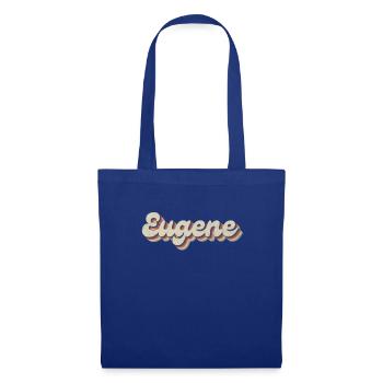 Nostalgisch 70er USA Stadt - Vintage Eugene - Stoffbeutel - Royalblau - Vorne